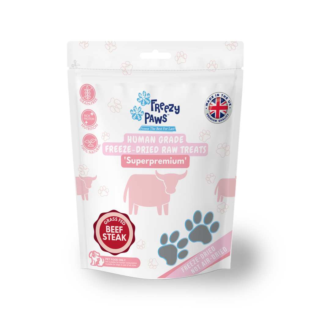 Freeze-Dried Raw Grass Fed Beef Steak Treats (70g)