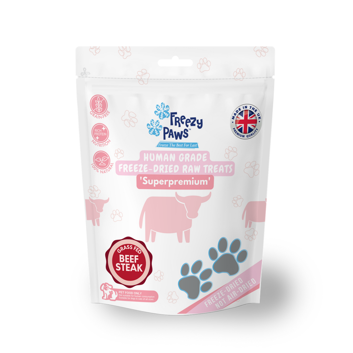 Freeze-Dried Raw Grass Fed Beef Steak Treats (70g)