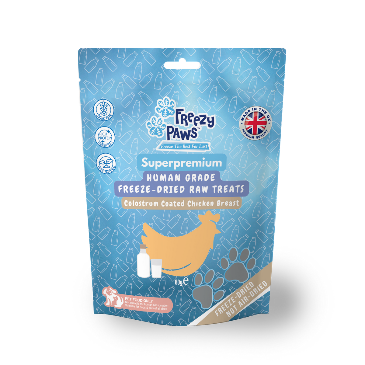 Freeze-Dried Raw Functional Training Treats - Chicken Breast w/Colostrum (80g)