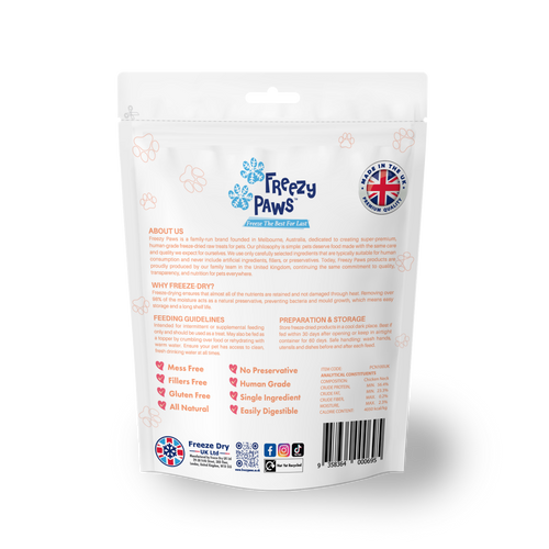 Freeze-Dried Raw Chicken Neck Dental Treats (100g)