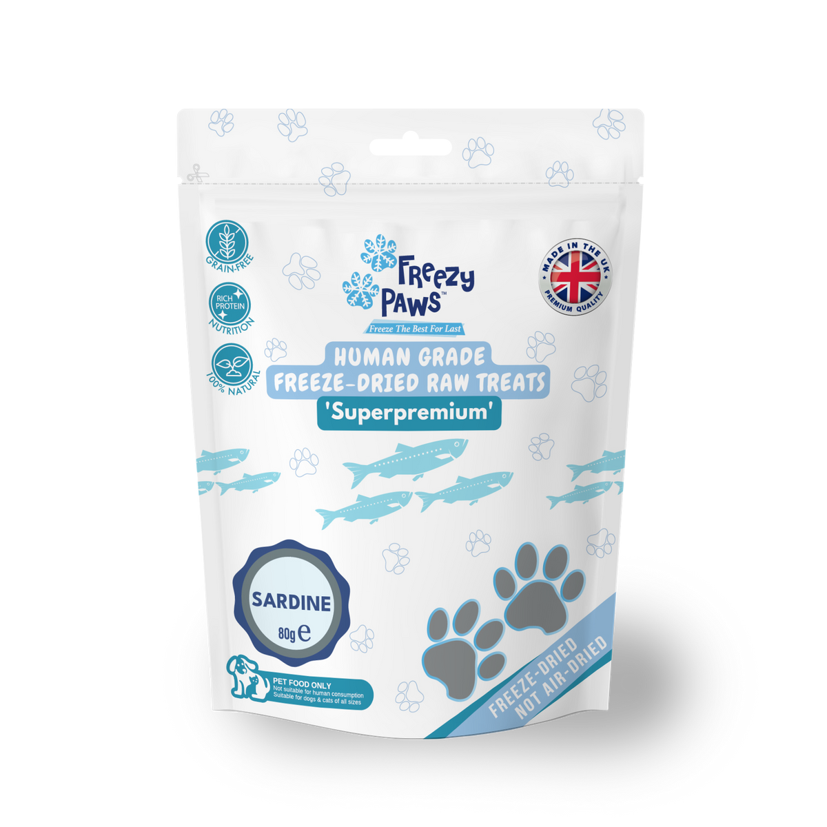 Freeze-Dried Raw Sardine Treats (80g)